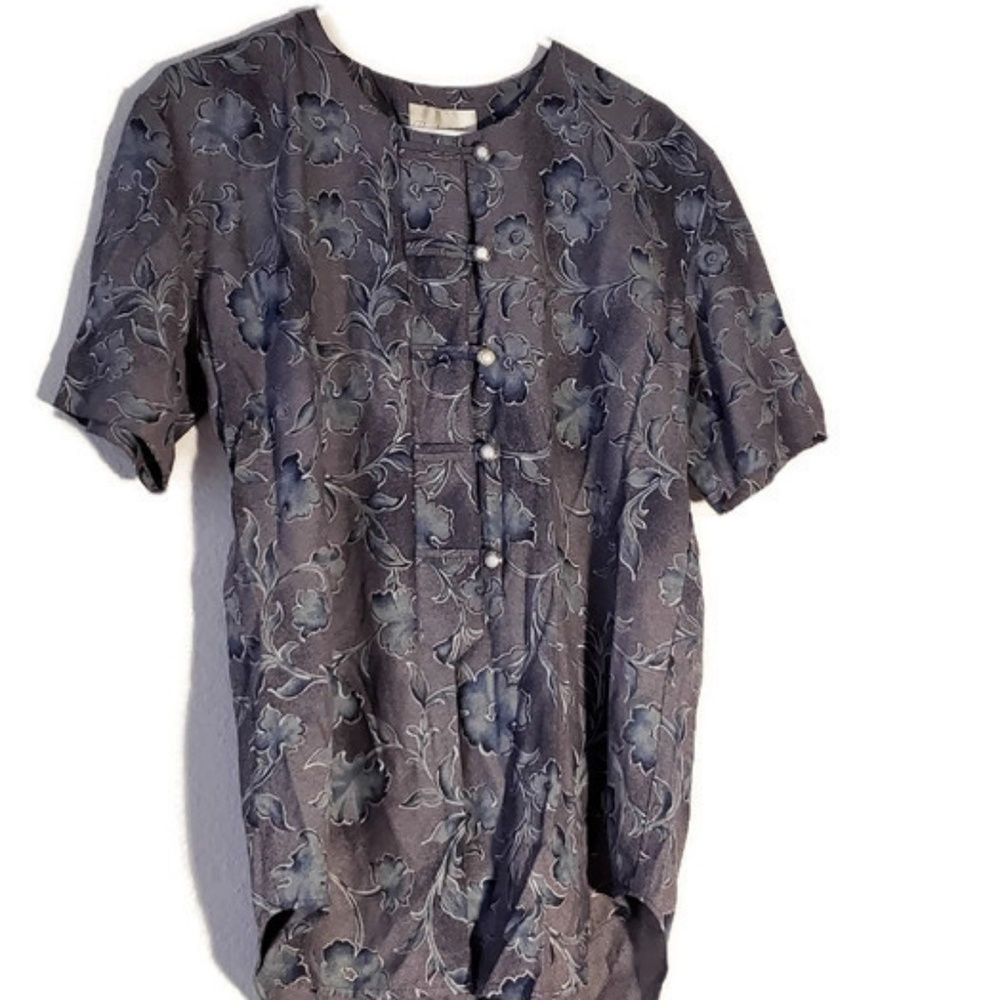 Pride and Joy button up blue and purple shirt